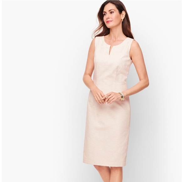 Talbots Gray Sleeveless Sheath Dress Size 14 - Picture 9 of 9